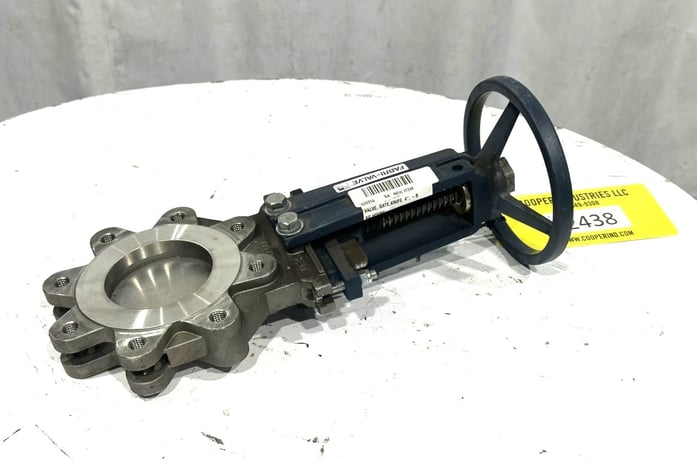4" Fabri, manual knife gate valve, Stainless gate & body, unused - Image 3