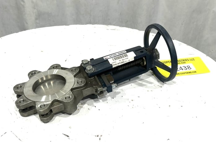 4" Fabri, manual knife gate valve, Stainless gate & body, unused - Image 5