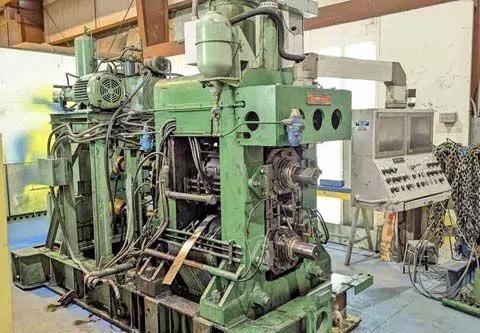 4" x 12" x 16" MECO, 4 High Rolling Mill Line, non-reversing, 300/600 FPM, coil 16" ID & 46" outside - Image 3