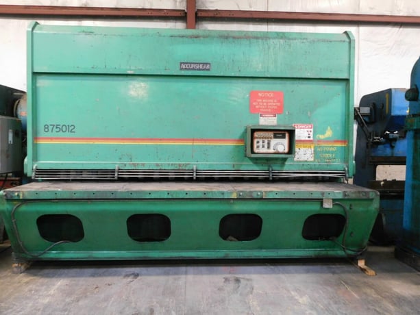 Accurshear #875012, shear, power back gauge, blade gap adjustment, 1985 - Image 4