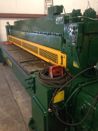 1/2" x 12' Wysong #1250, mechanical shear, 48" power back gauge, 12' support arm, 25 HP, 1968 - Image 3
