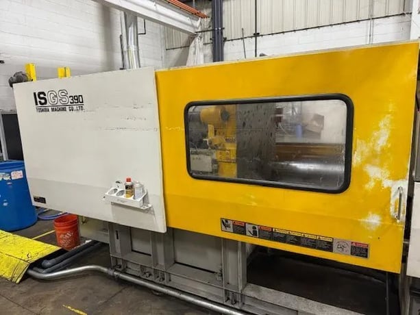 390 Ton, 41 oz., Toshiba #ISGS390V21-19, horizontal plastic injection molder, 28.7" x 28.7" tie bar spacing - Image 1