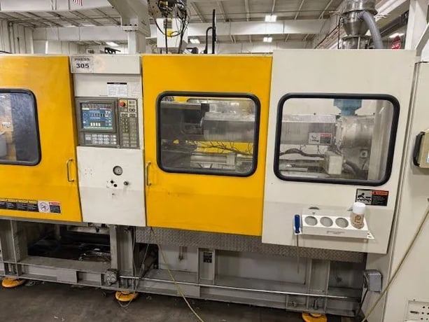 310 Ton, 41 oz., Toshiba #ISGS310W-V21-19, horizontal plastic injection molder, 25.2" x 24" tie bar spacing - Image 3