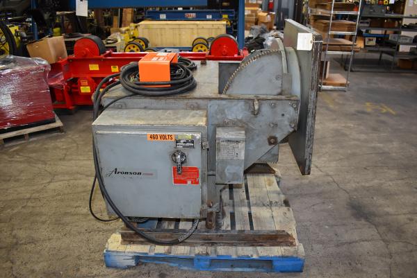 2500 lb. Aronson #SHD-25A, welding positioner, variable speed rotation, powered gear tilt, 30" x30"tbl., hand - Image 4