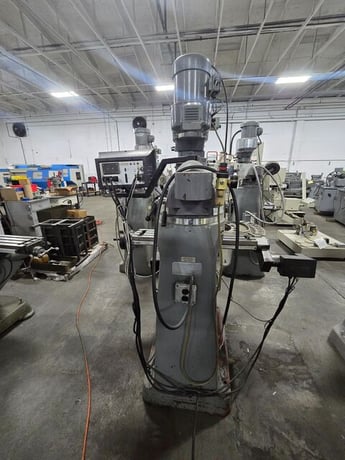 Sharp #LMV/MP2, vertical mill, 9" x42"tbl., 3 HP, 25" X, 11" Y, 5" Z, 60-4500 RPM, R-8, AcuRite Millpwr MP2 - Image 5