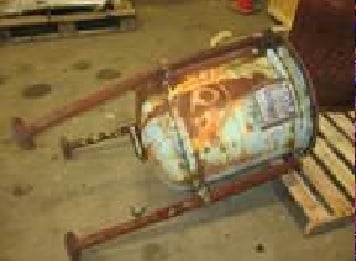 30 gallon Pfaudler, Glass Lined Tank, Vertical, 3315 Glass, 20" diameter x 24.75" straight side, 3"/2" Top - Image 1