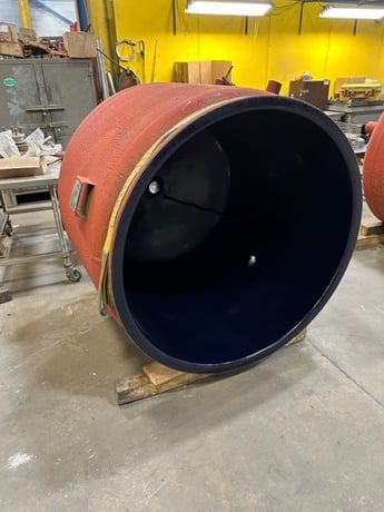 300 gallon Pfaudler #EL-Series, Glass Lined Reactor Bottom, 3315 Glass, 48" diameter x 49" L, 25 psi/FV @ - Image 4