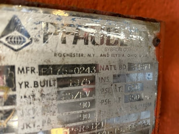 300 gallon Pfaudler #EL-Series, Glass Lined Reactor Bottom, 3315 Glass, 48" diameter x 49" L, 25 psi/FV @ - Image 9