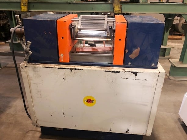 6" x 12" Schwaberthan #Polymix-110-P, Laboratory 2-Roll Mill, Electric Heated Rolls w/Water Cooling, 13.75" - Image 6