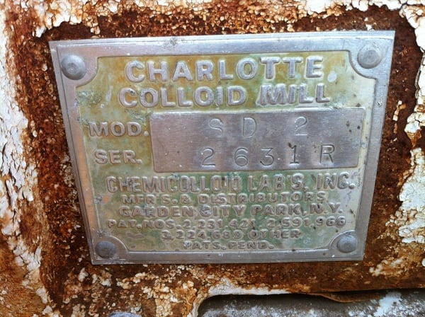 Charlotte #SD2, Colloid Mill, 5 HP Drive, On Base - Image 5