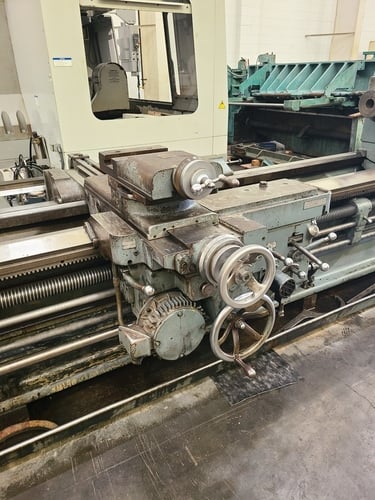 36"/58" x 201"/311" LeBlond #3220/58-NI Heavy duty sliding gap bed lathe, 4-jaw chuck, coolant pump, 1962 - Image 7