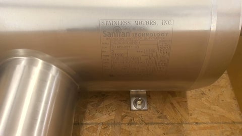 5 HP 1200 RPM Sanifan SG3104T04B5H, Frame 215TC, Stainless motor, 6P, 208-230/460 Volts - Image 2