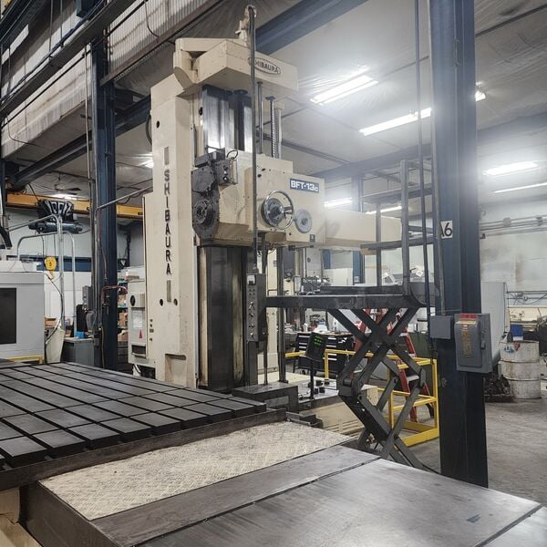 5.1" Toshiba #BFT-13C-W3, horizontal boring mill table type, 35.4" spindle travel, power draw bar, Newall - Image 7