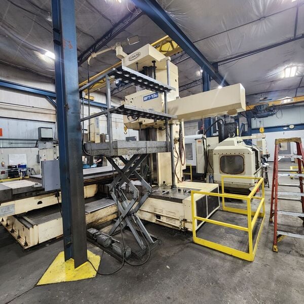 5.1" Toshiba #BFT-13C-W3, horizontal boring mill table type, 35.4" spindle travel, power draw bar, Newall - Image 8