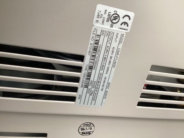 30 HP Yaskawa, CIMR-F7U4030, VFD, AC drive, 66 amp, 480 Volts - Image 4