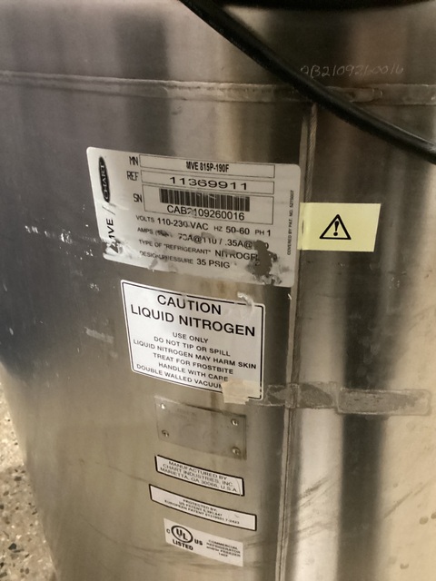 MVE #MVE-815P-190AF, LN2 vapor freezer, automatic fill - Image 4