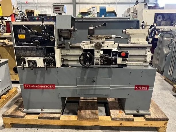 13" x 30" Clausing Metosa #C1330S, engine lathe, 8" Bison 3-jaw chuck, 1.5" bore, 5 HP, 2000 RPM, D1-5 Camlock - Image 1