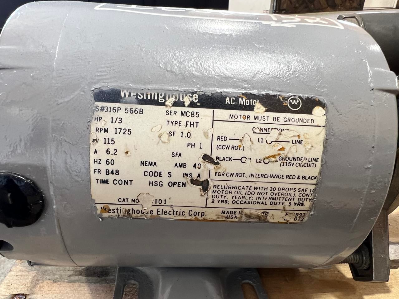 Westinghouse #MC85, fuel transfer pump with motor AC for fuel or oil - Image 6