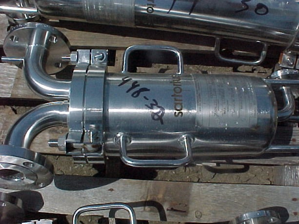 6" x 12" 150 Psi Sartorius 316 Stainless Steel Cartridge Filter - Image 1