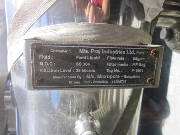 75 Gpm Micropore Vertical Bag Filter Unused - Image 3