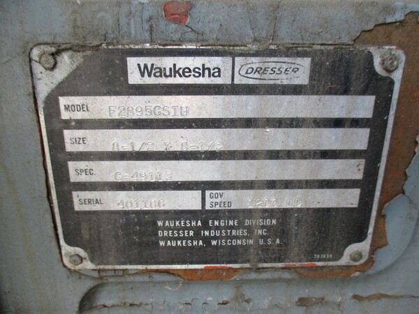 400 KW Waukesha #F2895GSIU, Natural gas generator set, as-is - Image 7