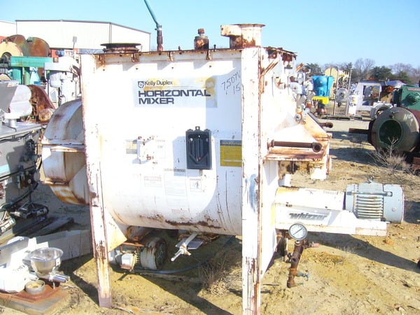 40 cu.ft. Kelly #W-DB10, Jacketed Paddle Blender, Carbon Steel, 42" diameter x 50" L Size, 6" Center Bottom - Image 4