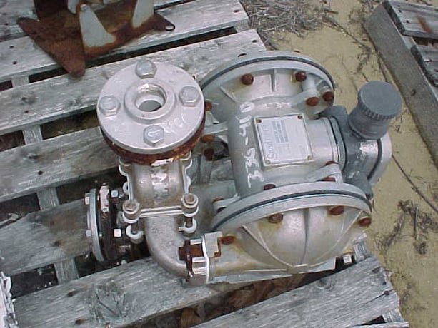 1" Sandpiper #SB1A, Diaphragm Type Pump, Stainless Steel Housing, Type SGN-3-SS, 20 GPM @ 20 psi - Image 1