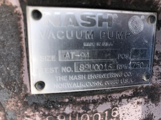 100 CFM, Nash #AT94, Vacuum Pump, Liquid Ring, 10 HP - Image 3