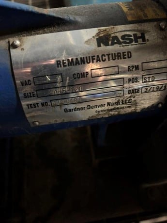 35 CFM, Nash #AHF-120, Horizontal Vacuum Pump, Liquid Ring, Cast Iron C9300 - Image 2
