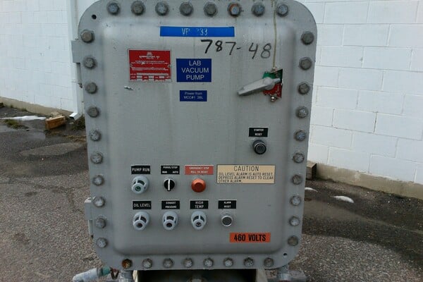 45 CFM, Busch #L63-G1, Vacuum System w/Tank, 2.0 Torr, 3 HP, Explosion Proof - Image 4