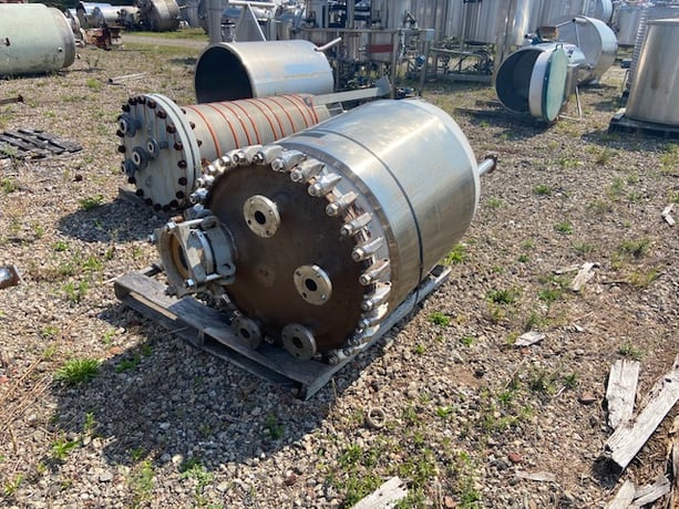 120 gallon Pfaudler, Glass Lined Jacketed Tank, 30" diameter x 33" straight side, 100 psi/FV @ 360&deg;F - Image 6