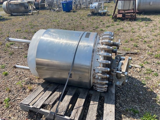 120 gallon Pfaudler, Glass Lined Jacketed Tank, 30" diameter x 33" straight side, 100 psi/FV @ 360&deg;F - Image 7