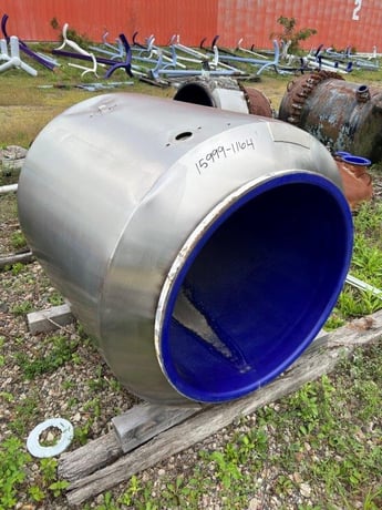 50 gallon Ceramic Coatings Co., Glass Lined Jacketed Pressure Vessel, 50 psi/FV @ 650°F Internal, 100 psi @ - Image 3