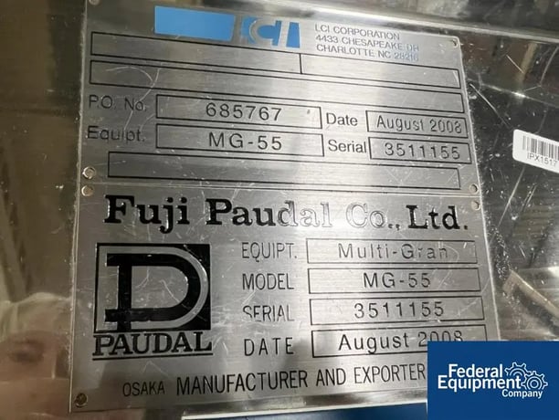 LCI Fuji Paudal #MG-55, MultiGranulator Extruder, 2008 - Image 7