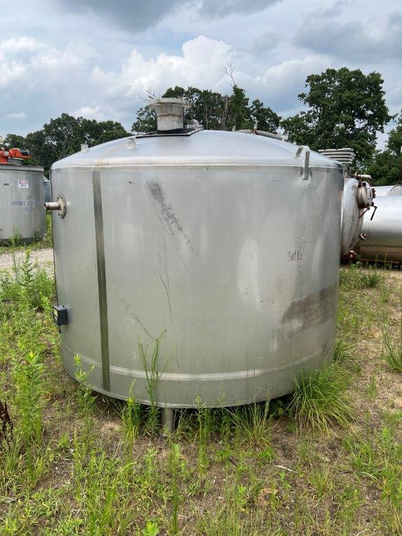 1000 gallon DCI Inc., Stainless Steel Tank, 96" diameter x 56" Straight Side, 30 psi Internal, 73 psi @ - Image 2
