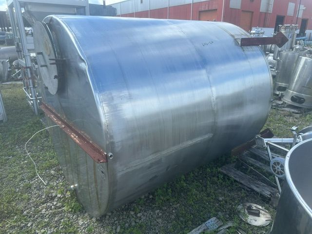 1050 gallon Perry Products, Stainless Steel Tank, Vertical, 65" diameter x 74" Straight Side, Flat Top, Cone - Image 4