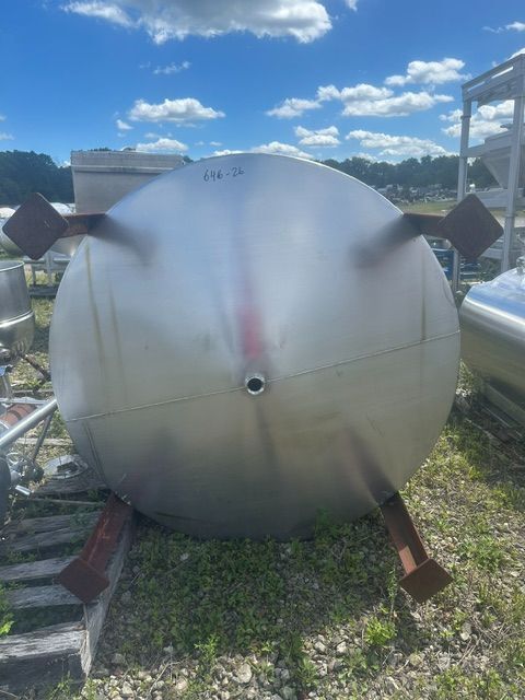 1050 gallon Perry Products, Stainless Steel Tank, Vertical, 65" diameter x 74" Straight Side, Flat Top, Cone - Image 6