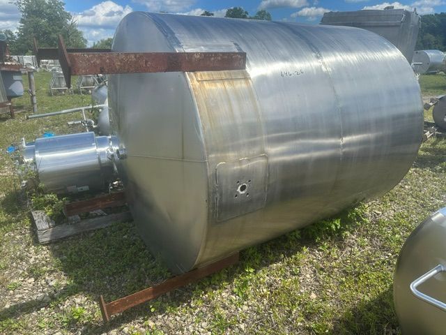 1050 gallon Perry Products, Stainless Steel Tank, Vertical, 65" diameter x 74" Straight Side, Flat Top, Cone - Image 7