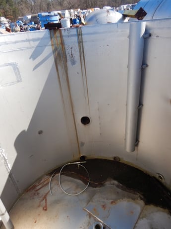1700 gallon Stainless Steel Mix Tank, 88" diameter x 6' Straight Side, Agitator, No Drive - Image 10