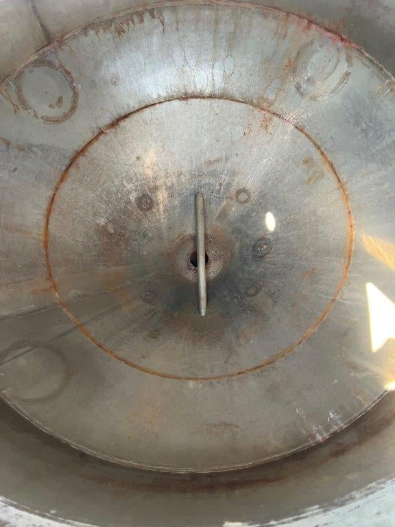 130 gallon Stainless Steel Tank, 40" diameter x 24" Straight Side, Flat Top, Cone Bottom - Image 3