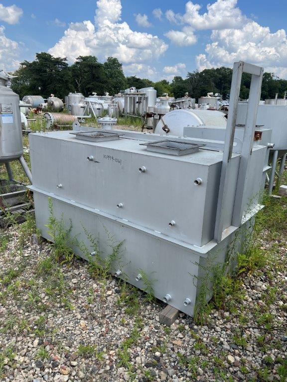 130 gallon Stainless Steel Tank, 40" diameter x 24" Straight Side, Flat Top, Cone Bottom - Image 6