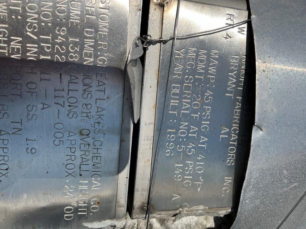 138 gallon Knight Fabricators, Inc., Stainless Steel Pressure Vessel, 20" diameter x 56" Straight Side, 45 - Image 5