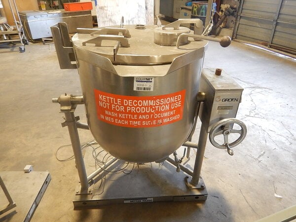 25 gallon Groen #DN-25P25, Stainless Steel Tilt Jacketed Tank, Vertical, 25" diameter x 18" Straight Side - Image 6