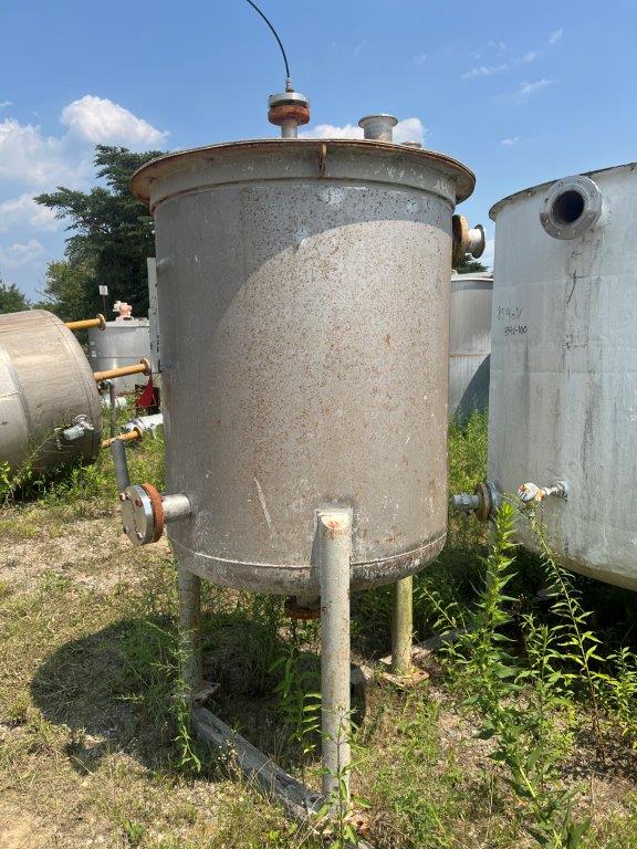 250 gallon Stainless Steel Jacketed Tank, Vertical, 40" diameter x 48" Straight Side, Flat Top, Dish Bottom - Image 2