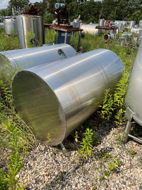 260 gallon Stainless Steel Tank, Vertical, 36" diameter x 60" Straight Side, Flat Top and Bottom - Image 2