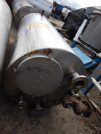 500 gallon Stainless Steel Vertical Tank, 43" Diameter x 86" Straight Side, Dish Top and Bottom - Image 5
