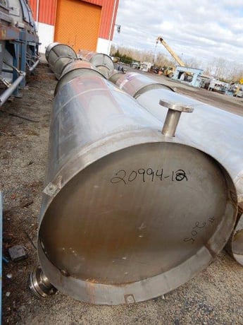 500 gallon Stainless Steel Vertical Tank, 43" Diameter x 86" Straight Side, Dish Top and Bottom - Image 6