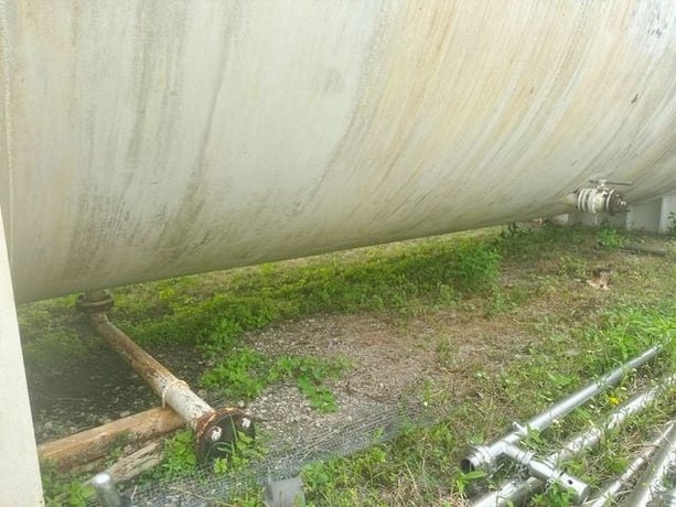 30500 gallon 144" x 384", Horizontal Steel Tank, 1/4" thick Shell, 1992 - Image 5