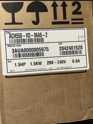 New ABB ACH550-VD-06A6-2 VFD with bypass 1.5 HP S-233 - Image 5
