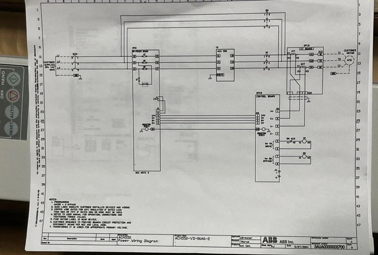 New ABB ACH550-VD-06A6-2 VFD with bypass 1.5 HP S-233 - Image 6